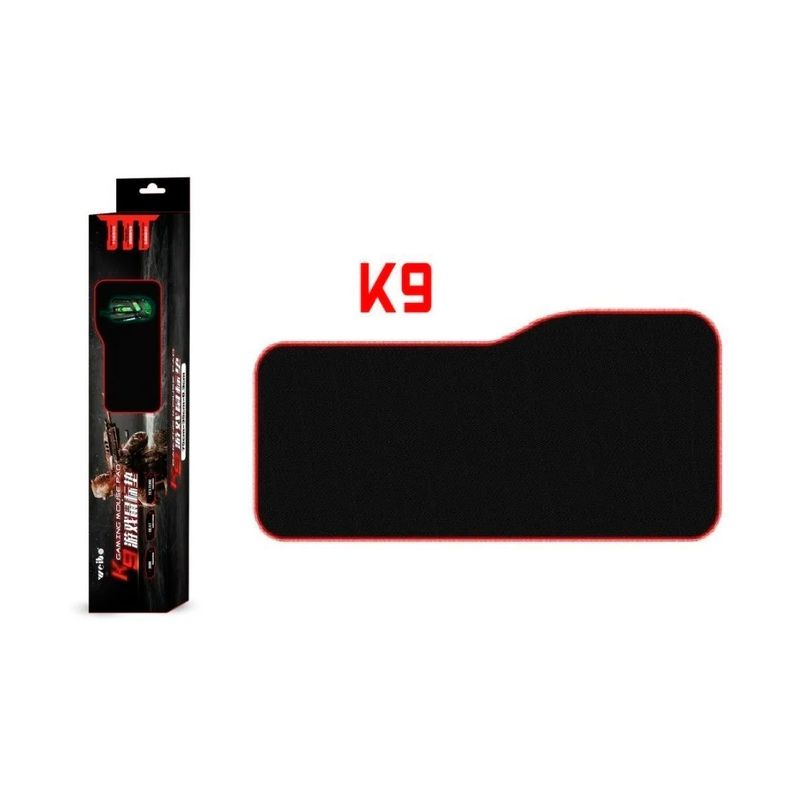 Mouse Pad Gamer Xl Antideslizante Negro Borde Cosido 75x35cm-2