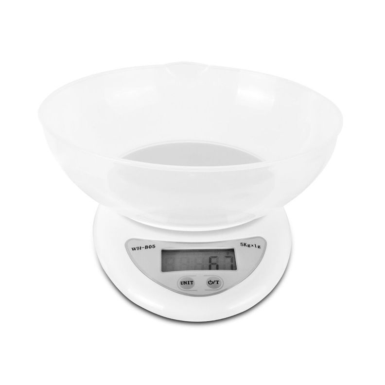 Pesa Digital Cocina Gramos Desde 1g A 5kl Balanza Con Bowl-0