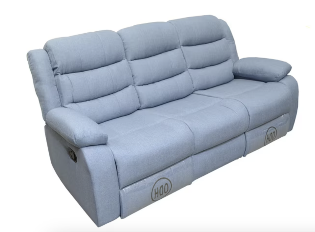 Sofá ODH Reclinable 3 Cuerpos New Italia Lino Celeste-2