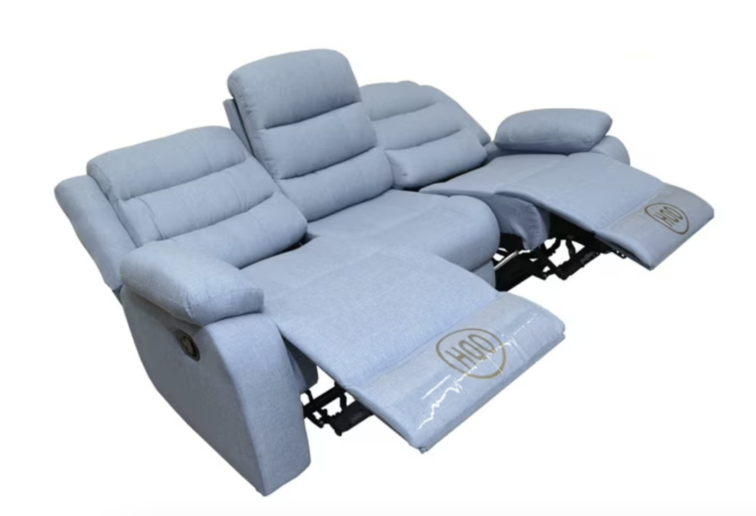 Sofá ODH Reclinable 3 Cuerpos New Italia Lino Celeste-3