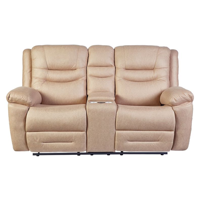 Sofá ODH Reclinable 2 Cuerpos  Cargador Inalámbrico London Beige-0
