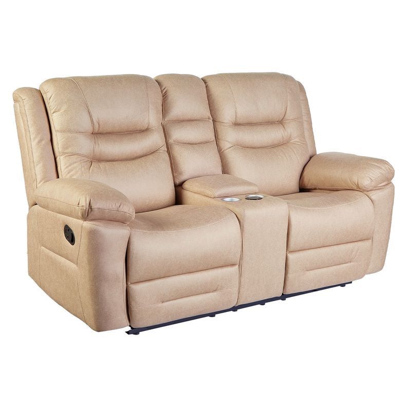 Sofá ODH Reclinable 2 Cuerpos  Cargador Inalámbrico London Beige-1