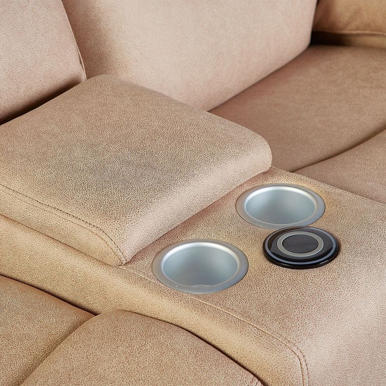 Sofá ODH Reclinable 2 Cuerpos  Cargador Inalámbrico London Beige-3