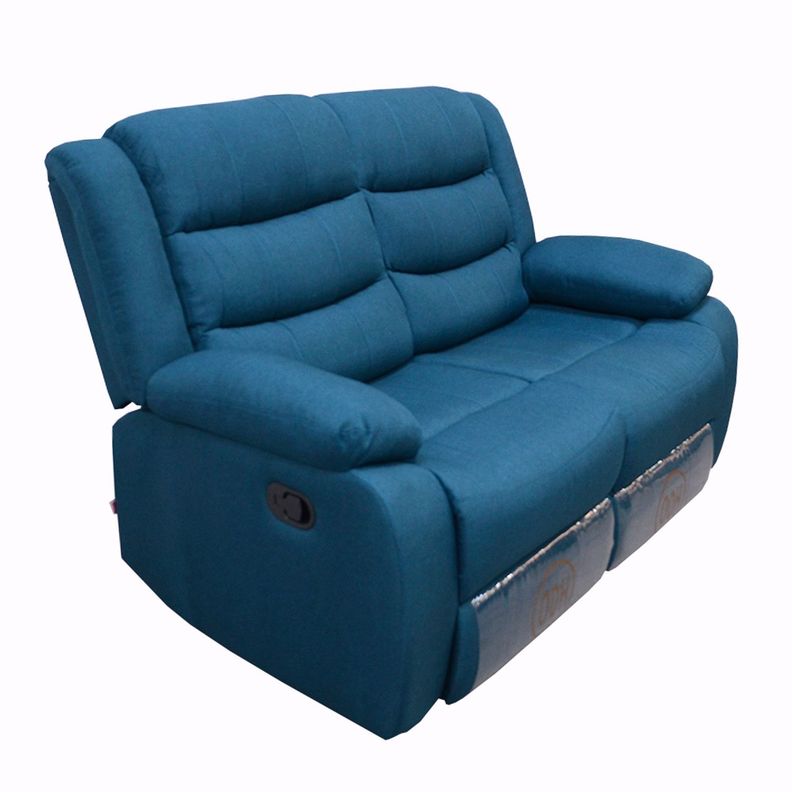 Sofá ODH Reclinable 2 Cuerpos New Italia Lino Azul-1