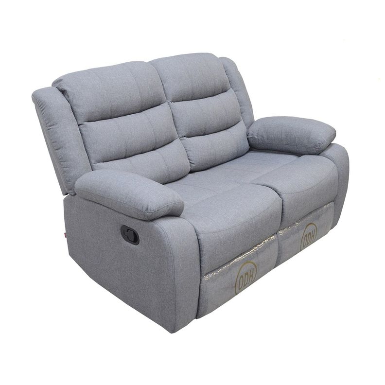Sofá ODH Reclinable 2 Cuerpos New Italia Lino Gris-1