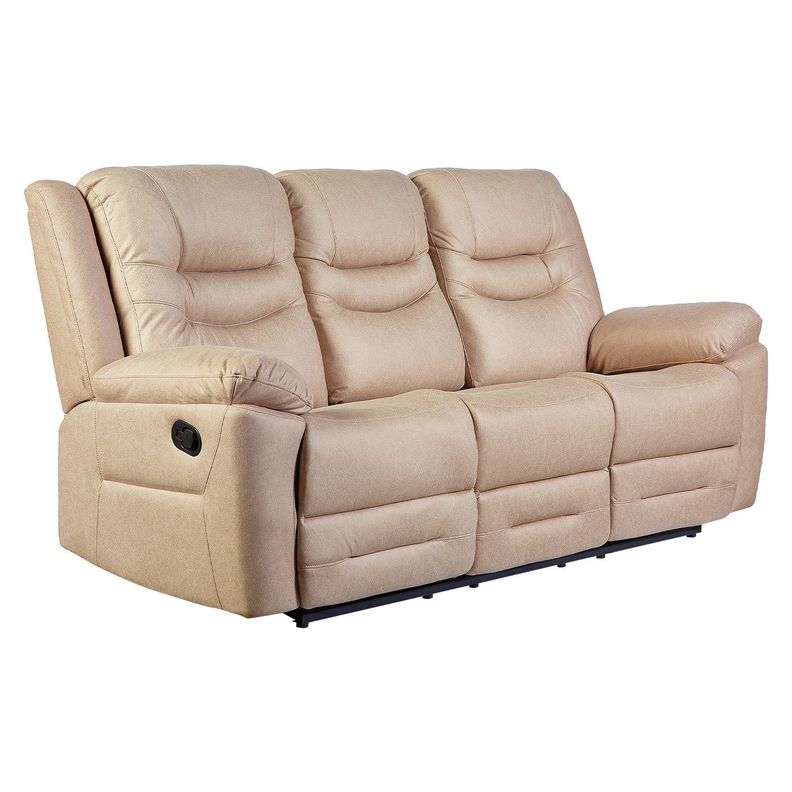 Sofá ODH Reclinable 3 cuerpos Cargador Inalámbrico London Beige-3