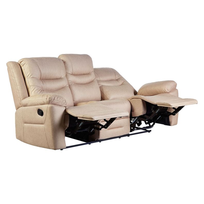 Sofá ODH Reclinable 3 cuerpos Cargador Inalámbrico London Beige-4