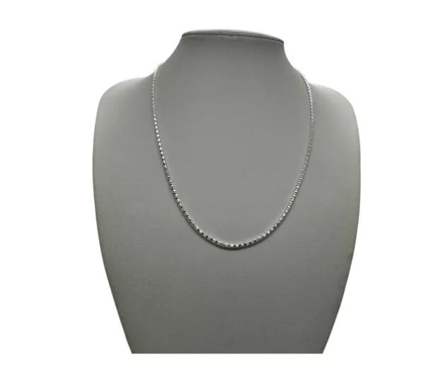 Collar Unisex Hombre Coreana Plata Italiana 925 - 50cm-0