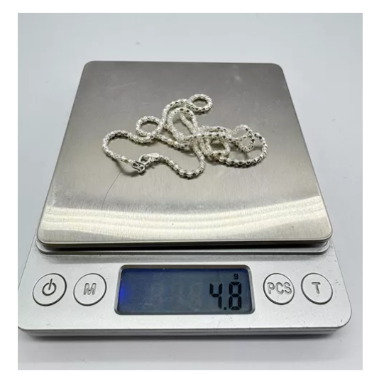 Collar Unisex Hombre Coreana Plata Italiana 925 - 50cm-6