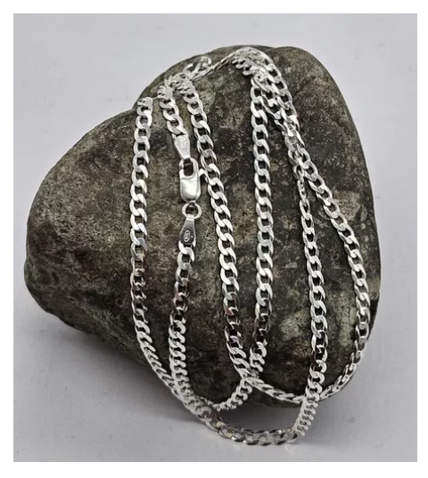 Cadena Hombre Plata 925 Grumet 70 Cm - 3mm-3