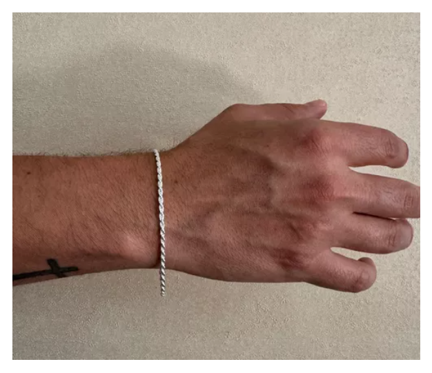 Pulsera Turbillon Plata Fina Italiana 925 Hombre-1