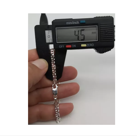 Pulsera Hombre Ojo De Tigre Plata Italiana 925-5