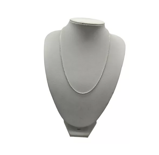 Cadena Hombre Turbillon Corta 50 Cm Plata 925-0