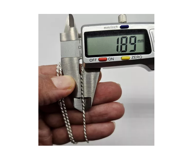 Cadena Hombre Turbillon Corta 50 Cm Plata 925-5