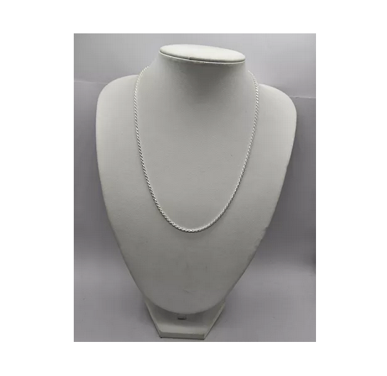 Cadena Hombre Turbillon Corta 50 Cm Plata 925-6