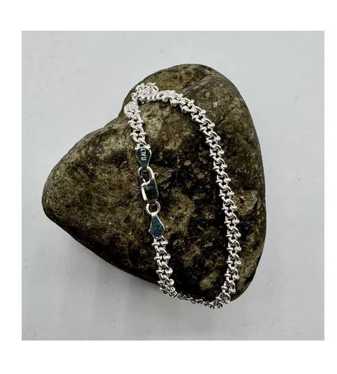 Pulsera Hombre Panzer Plata Italiana 925-1