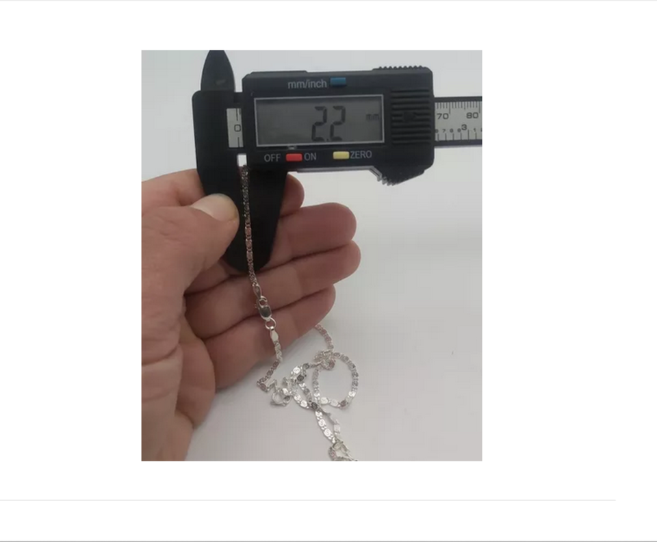 Cadena Caracol Corta Plata 925 Delgada Hombre-2