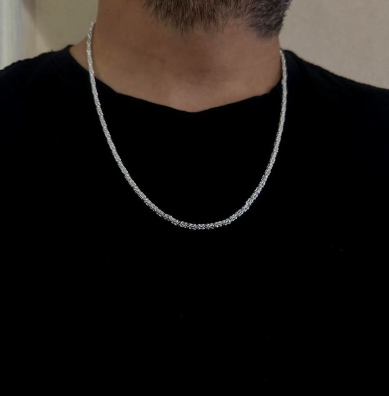 Cadena Camino Al Inca Plata Italiana 925 - Collar Hombre-1