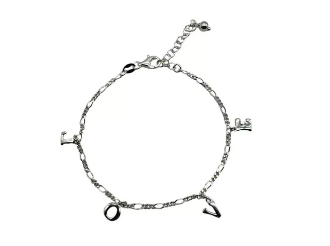 Pulsera Love Amor Mujer Plata Italiana 925-0