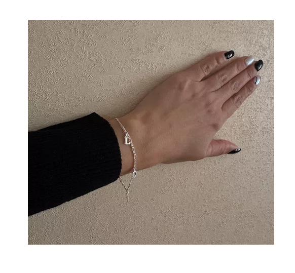 Pulsera Love Amor Mujer Plata Italiana 925-1