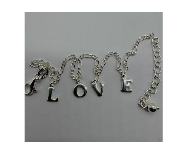 Pulsera Love Amor Mujer Plata Italiana 925-2