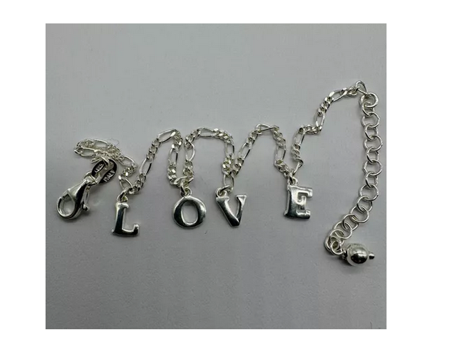 Pulsera Love Amor Mujer Plata Italiana 925-3