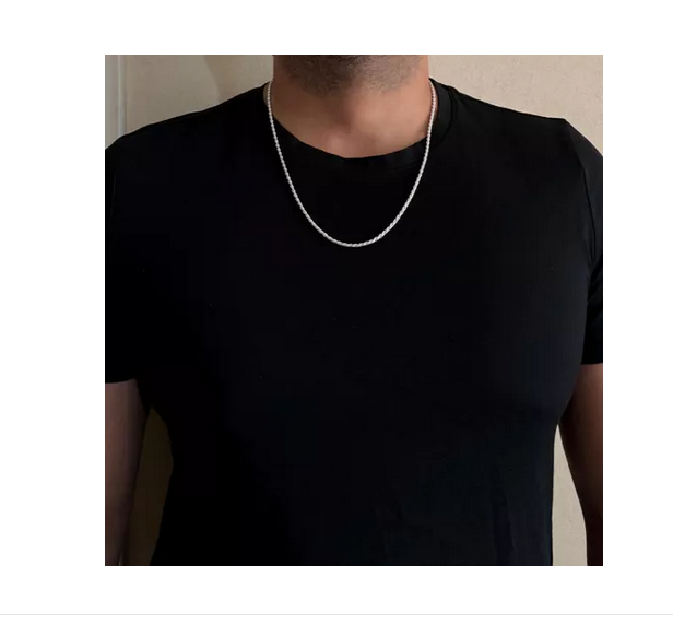 Cadena Hombre Turbillon Plata Italiana 925 - 60 Cm-6