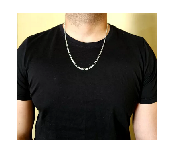 Cadena Plata Cartier 60 Cm 4 Mm Italiana 925-4