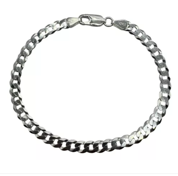 Pulsera Grumet Hombre Plata Italiana 925 - 20cm-0