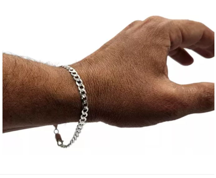 Pulsera Grumet Hombre Plata Italiana 925 - 20cm-1