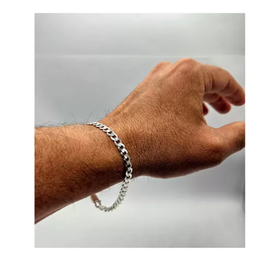 Pulsera Grumet Hombre Plata Italiana 925 - 20cm-2