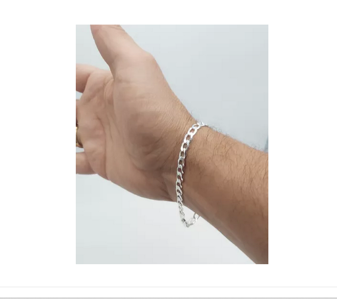 Pulsera Grumet Hombre Plata Italiana 925 - 20cm-3