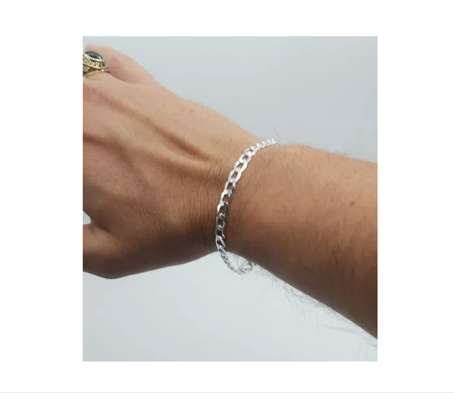 Pulsera Grumet Hombre Plata Italiana 925 - 20cm-5