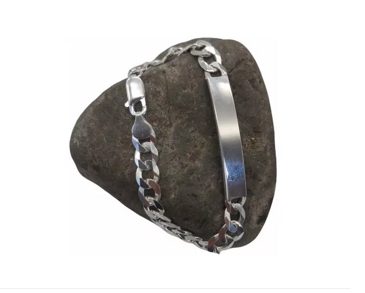 Pulsera Piocha Hombre Grumet Plata Italiana 925 -0