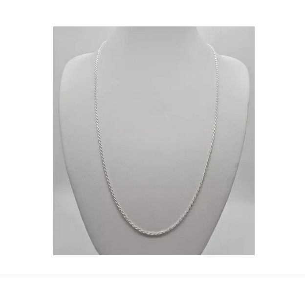 Cadena Turbillon Plata Italiana 925 - 60 Cm Collar-3