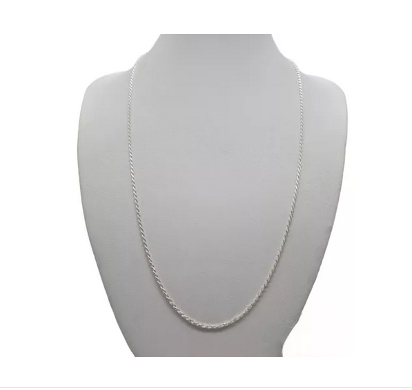 Cadena Turbillon Plata Italiana 925 - 60 Cm Collar-0