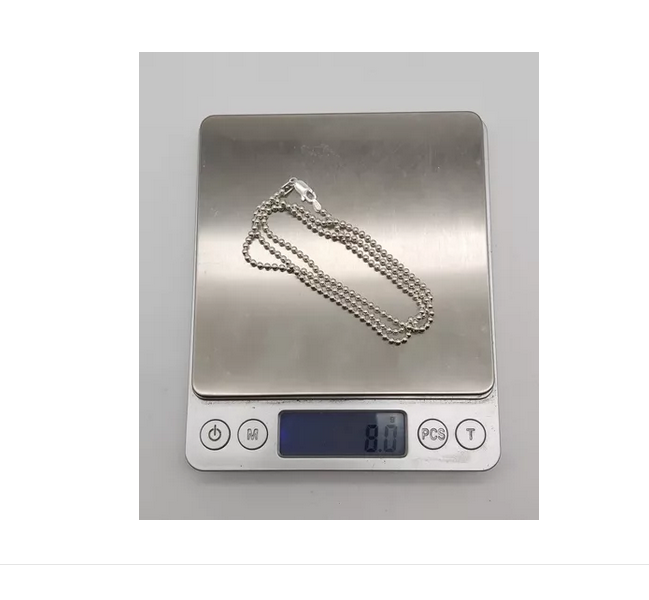 Cadena Hombre Militar 50 Cm Plata Italiana 925-2