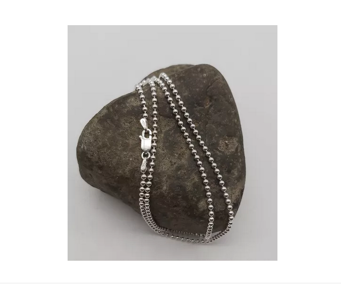 Cadena Hombre Militar 50 Cm Plata Italiana 925-4
