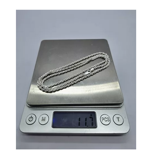 Cadena Turbillon Plata 60 Cm Hombre Italiana 925-5