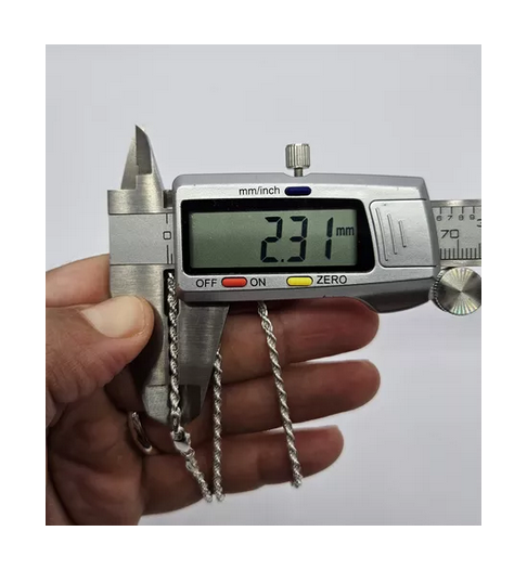 Cadena Turbillon Plata 60 Cm Hombre Italiana 925-6