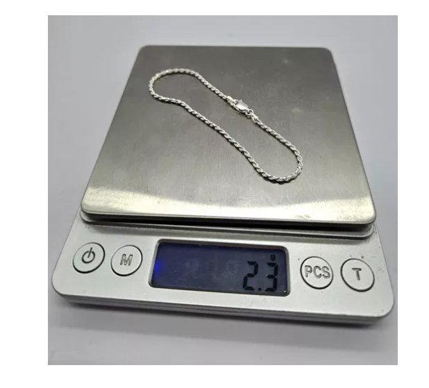 Pulsera Plata Turbillon Hombre Italiana 925-5