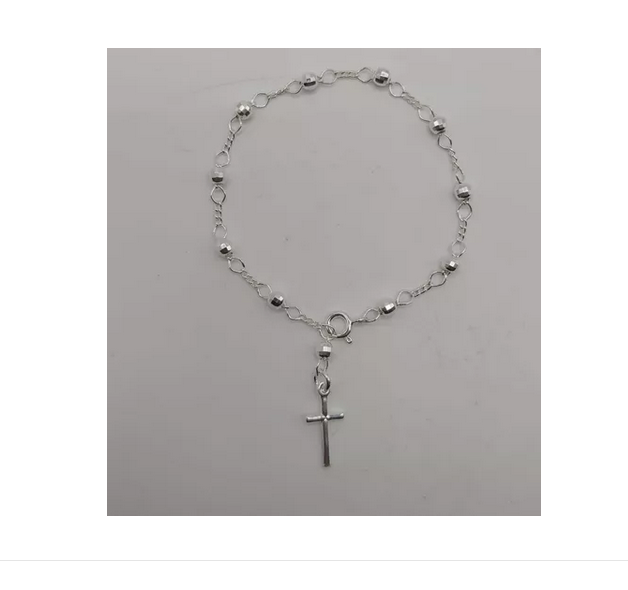 Pulsera Rosario Mujer Plata Italiana 925-2