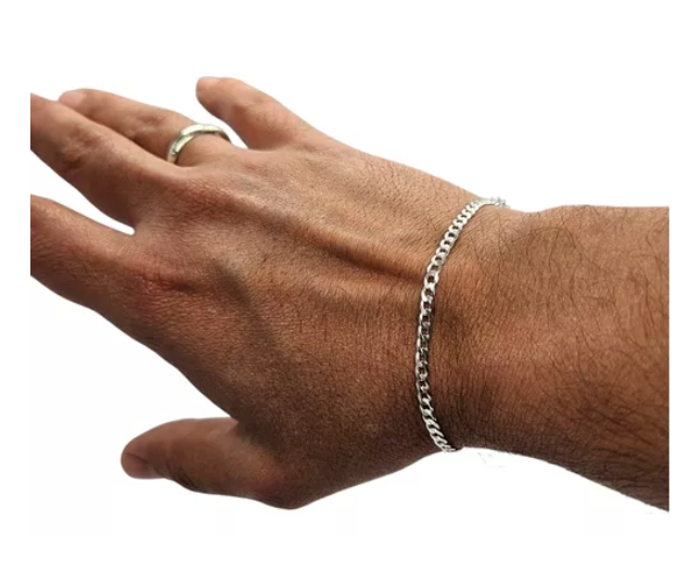Pulsera Plata Italiana 925 - Grumet Delgada Hombre / Unisex-0