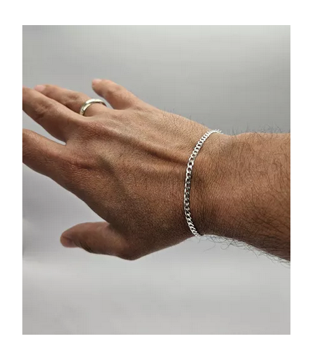 Pulsera Plata Italiana 925 - Grumet Delgada Hombre / Unisex-1