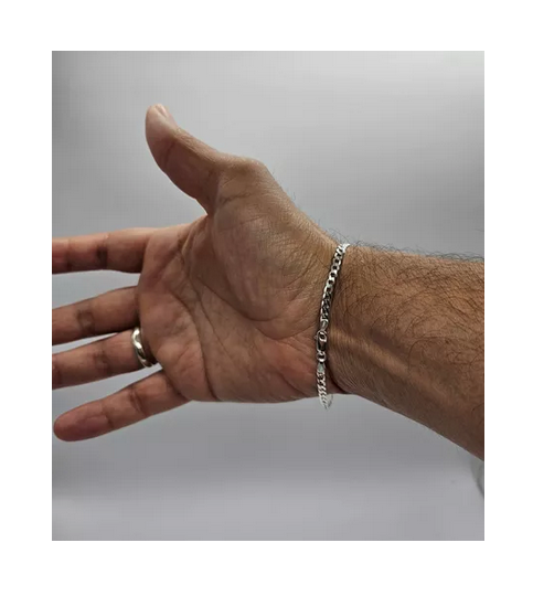Pulsera Plata Italiana 925 - Grumet Delgada Hombre / Unisex-2
