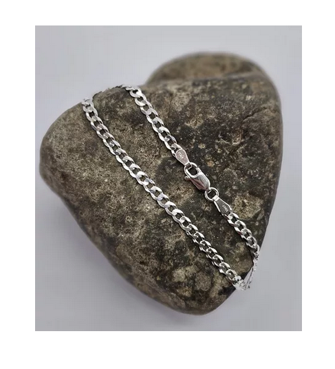 Pulsera Plata Italiana 925 - Grumet Delgada Hombre / Unisex-3