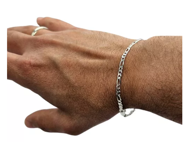 Pulsera Hombre Plata Fina Italiana 925 - Modelo Cartier-0