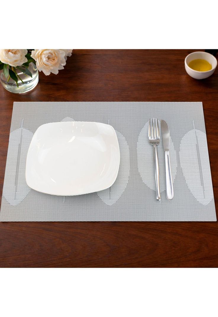 Pack 4 Individuales Nautica Home 45x30cm reversible hojas blanco S