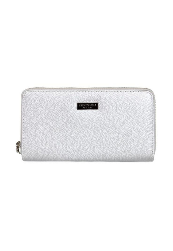 Billetera mujer Bessie plateada Kenneth Cole Plata