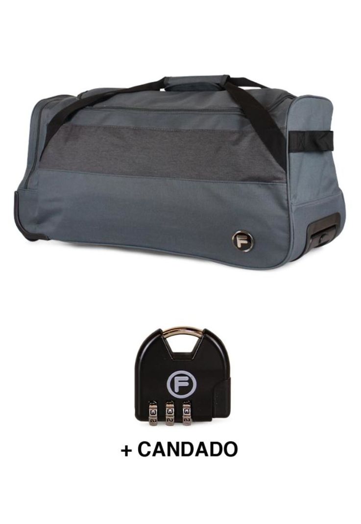 Bolso de viaje con ruedas Kross M 89 lts gris + Candado F-1